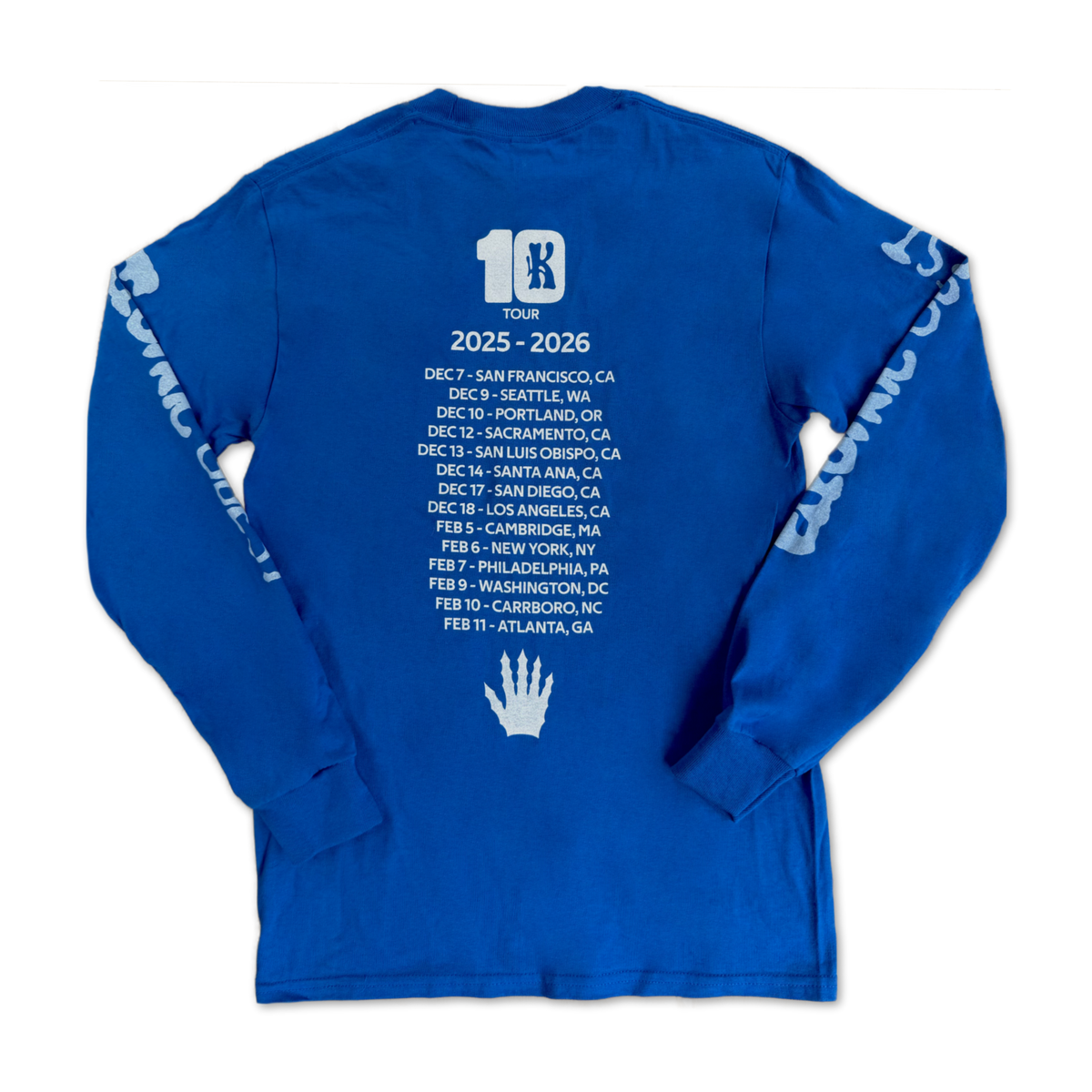 10k 2025-2026 Tour L/S (Blue) T-shirt