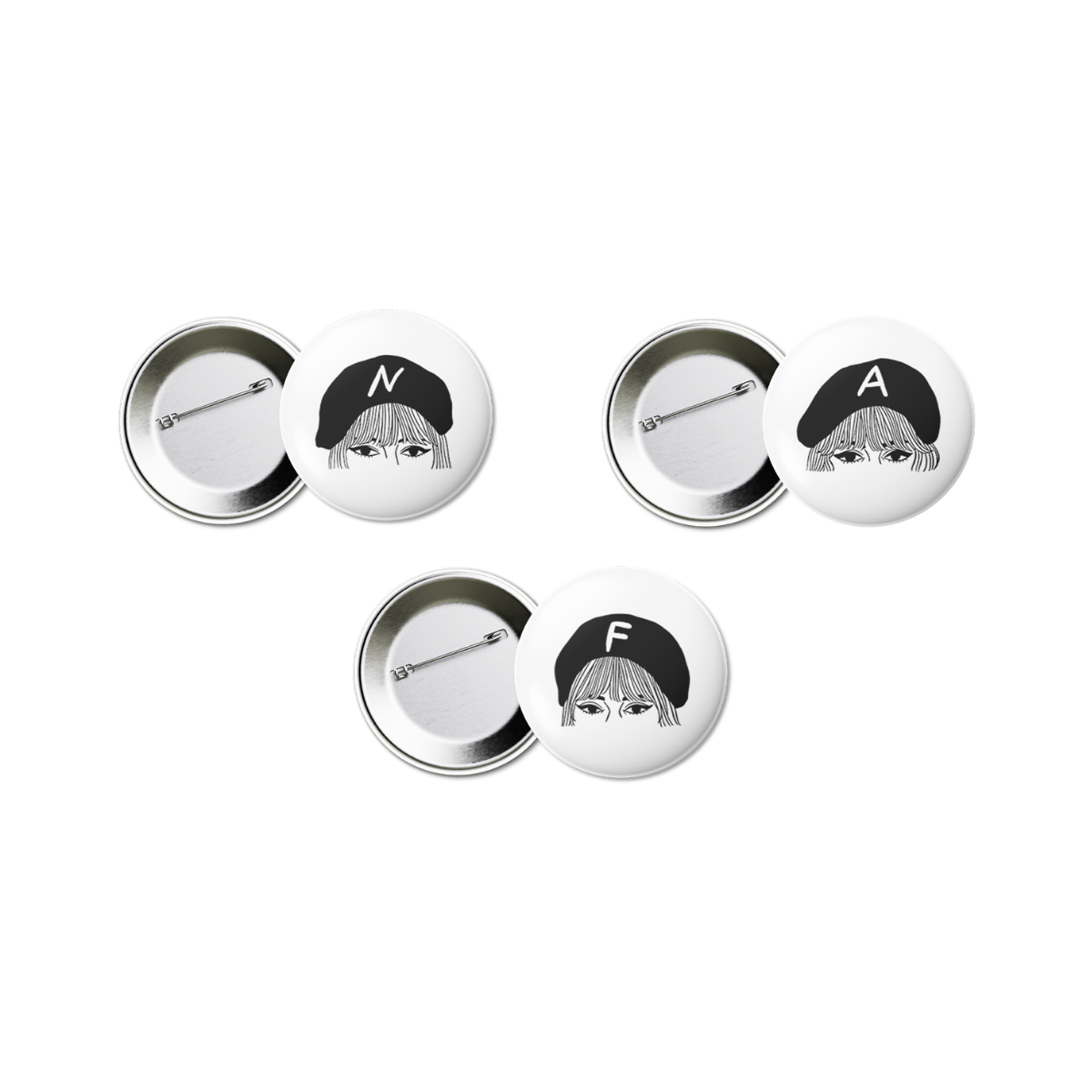 The Gals Button Set