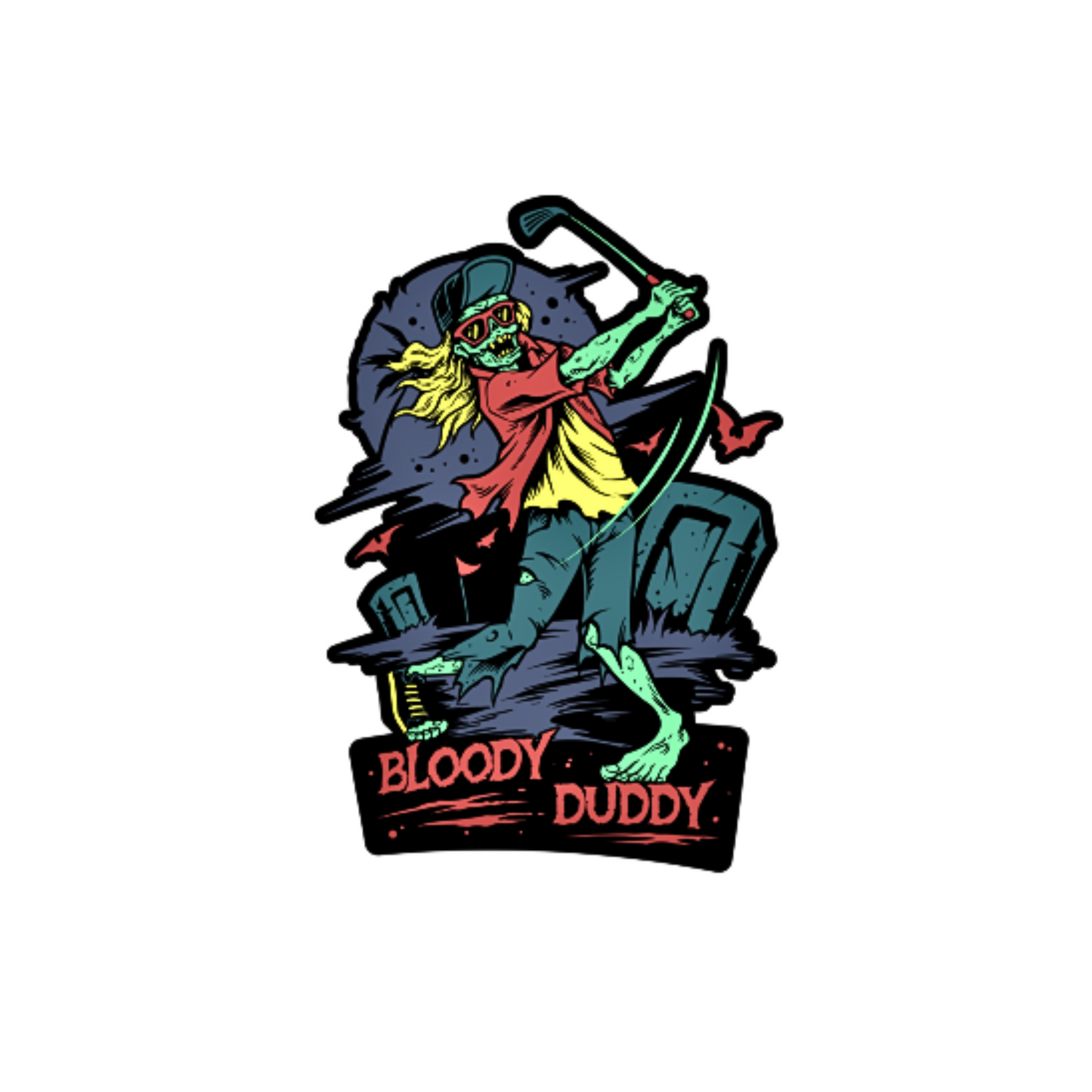 Bloody Duddy Golf Sticker