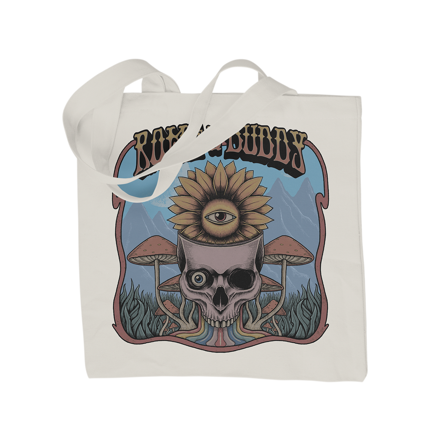 Skull Rainbow Tote Bag