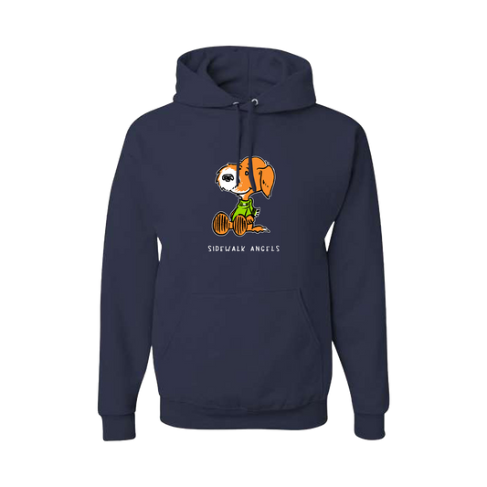 Cartoon Navy Pullover Hoodie