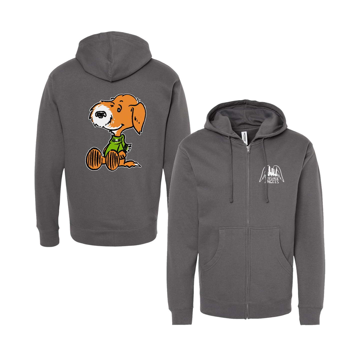 Cartoon Grey Heather Zip Up Hoodie