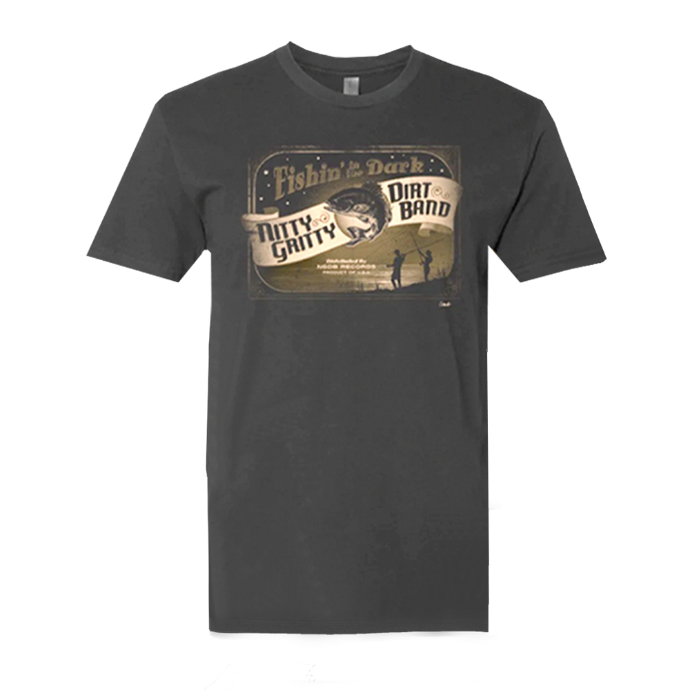 Fishin' In The Dark Tee-Charcoal
