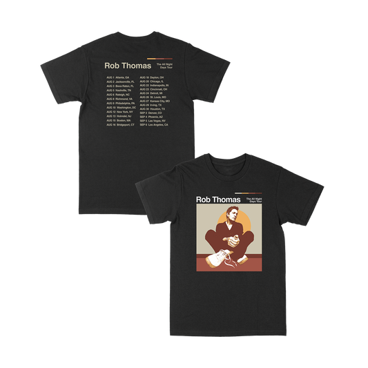 'The All Night Days Tour' Admat Black Tour Tee