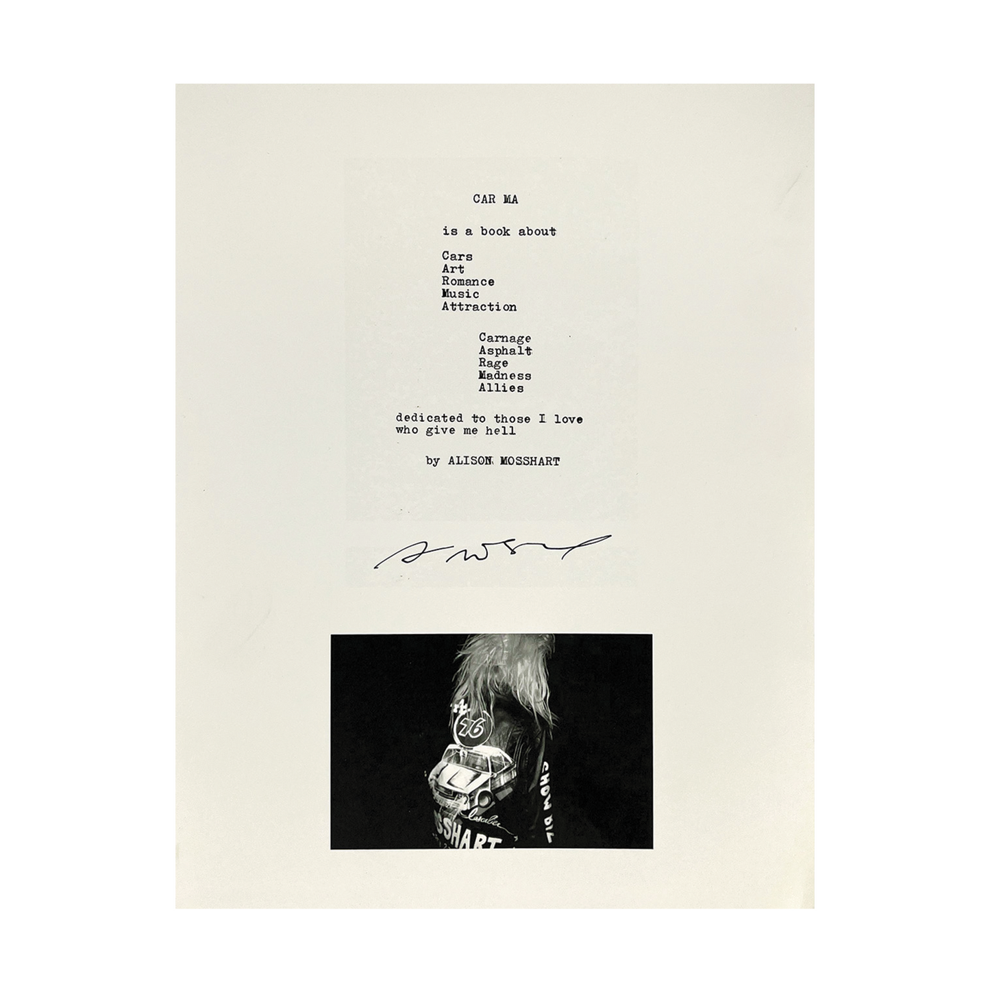 Limited Edition Signed Bookplate from Car Ma