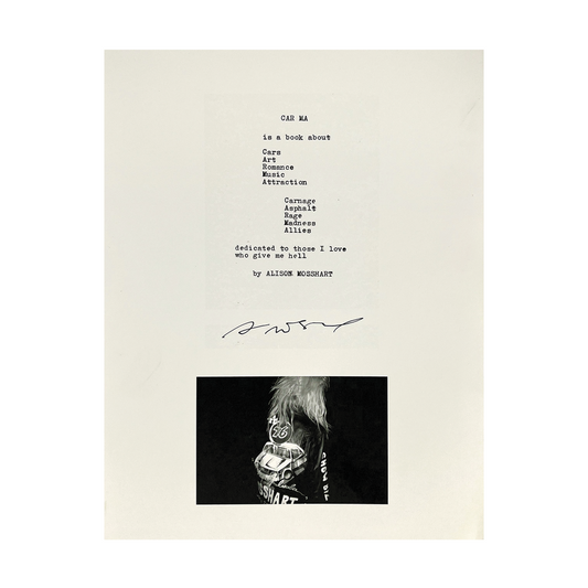 Limited Edition Signed Bookplate from Car Ma