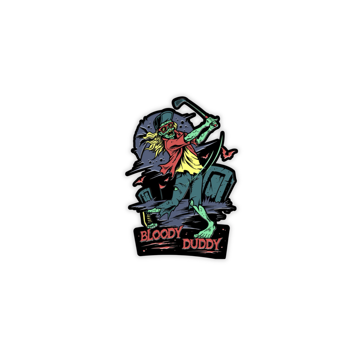 Bloody Duddy Golf Enamel Pin